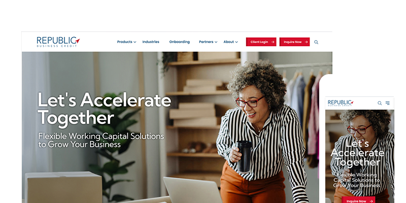 Republic Business Credit Wireframe